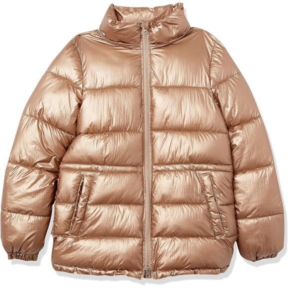 Essentials Womens Heavyweight Quilted Hooded Puffer Winter Jacket - Picture 6 of 7